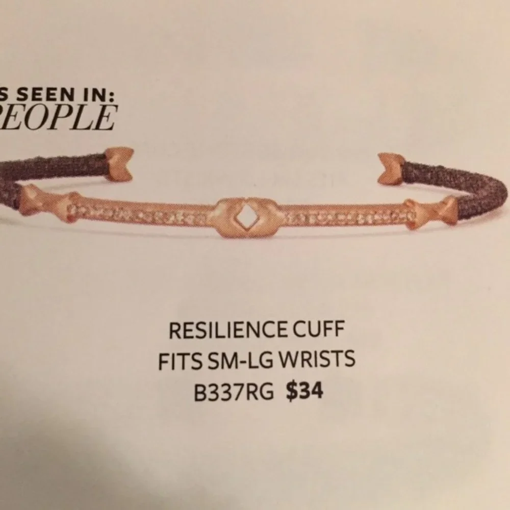 Stella & Dot | Dainty Rose Gold Bracelet Resilience Cuff - Picture 8 of 8